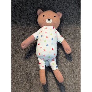Pillowfort Plush Bear Toy With Polka Dot Pajamas 10" Polyester Fabric Kid-Friend